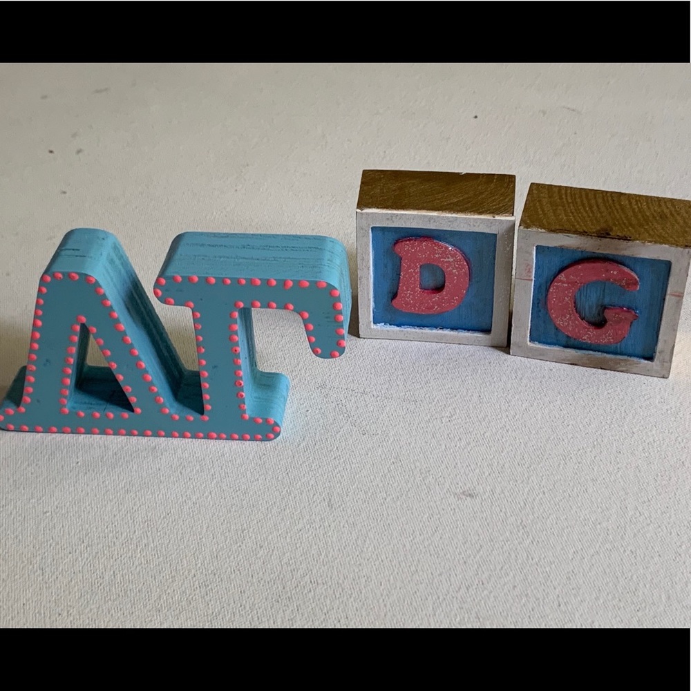 DG wooden letters